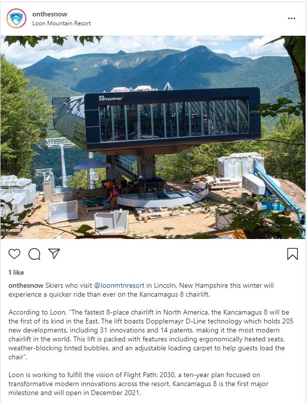 Kancamagus 8 chairlift.